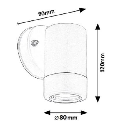 Rabalux - Outdoor wall light 1xGU10/10W/230V IP44 black