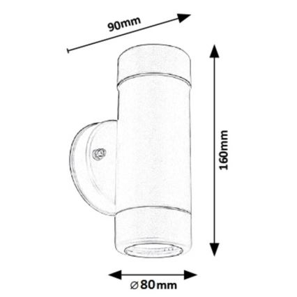 Rabalux - Outdoor wall light 2xGU10/10W/230V  IP44