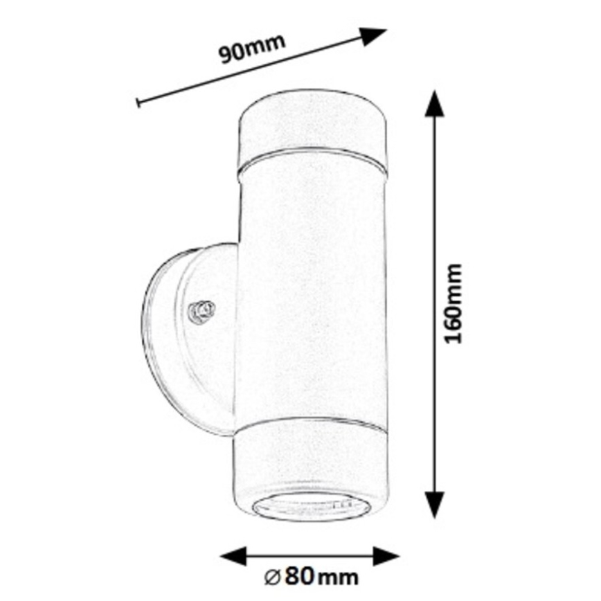 Rabalux - Outdoor wall light 2xGU10/10W/230V  IP44