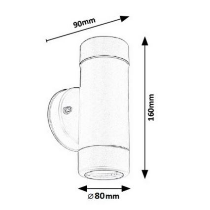 Rabalux - Outdoor wall light 2xGU10/10W/230V  IP44