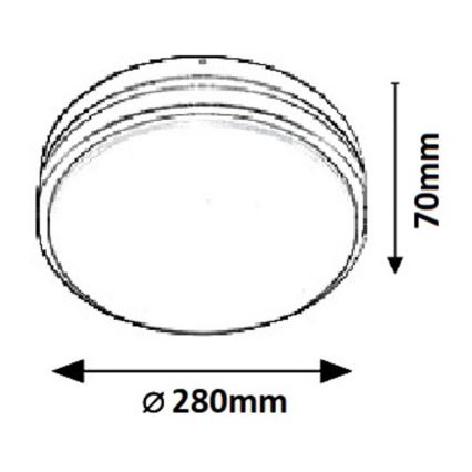 Rabalux - LED Outdoor Ceiling Light HAMBURG LED/12W/230V IP44