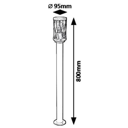 Rabalux - Outdoor lamp 1xE27/40W/230V IP44