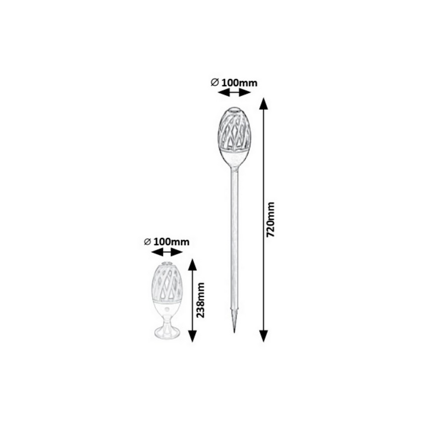 Rabalux - LED Outdoor light LED/5W/with rechargeable USB battery IP65