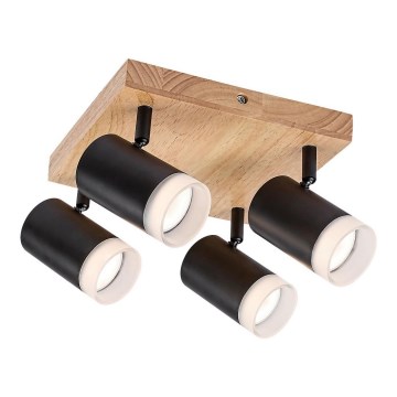 Rabalux - Ceiling spotlight 4xGU10/5W/230V oak