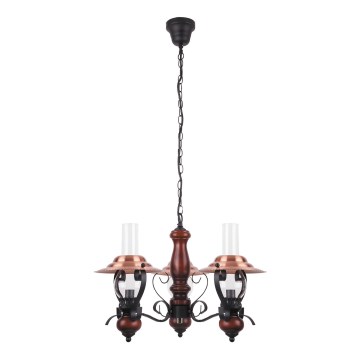 Rabalux - Chandelier on a chain 3xE14/40W/230V walnut