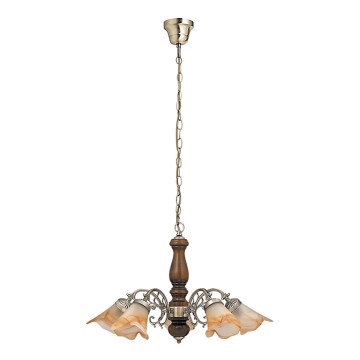 Rabalux - Chandelier on a chain 5xE14/40W/230V walnut