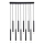 Rabalux - Chandelier on a string 10xG9/5W/230V black