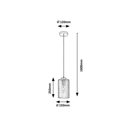 Rabalux - Chandelier on a string 1xE27/40W/230V