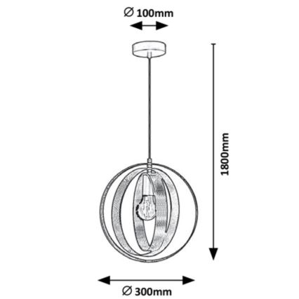 Rabalux - Chandelier on a string 1xE27/60W/230V