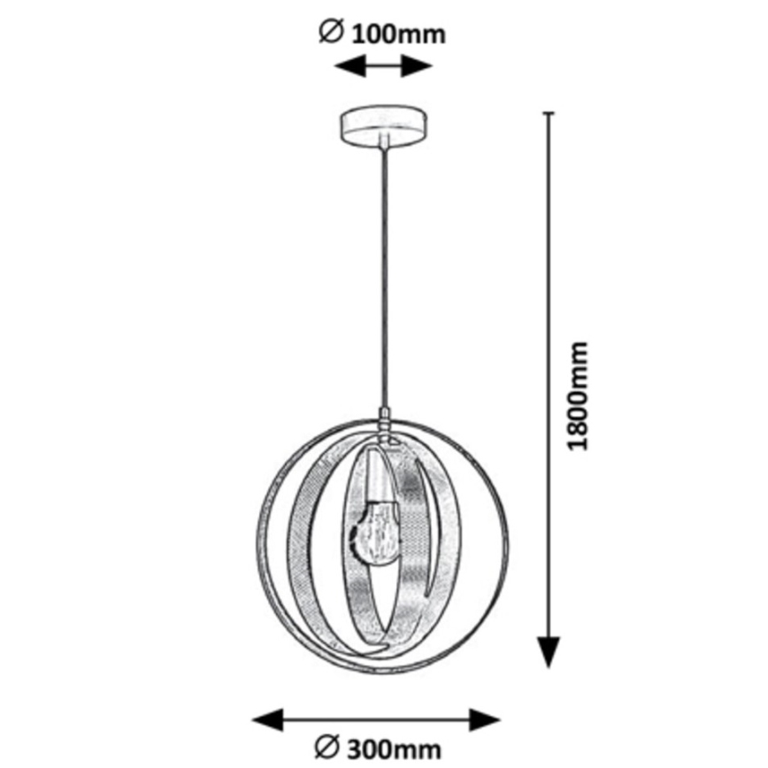 Rabalux - Chandelier on a string 1xE27/60W/230V