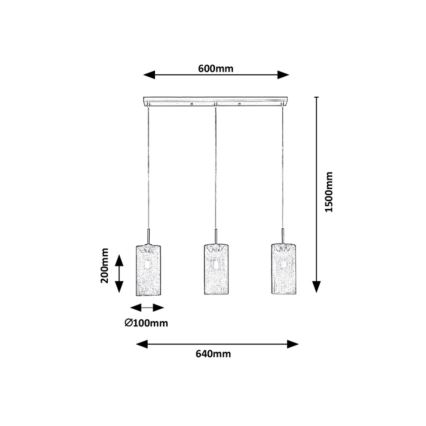 Rabalux - Chandelier on a string 3xE14/25W/230V