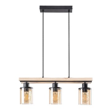 Rabalux - Chandelier on a string 3xE27/25W/230V pine
