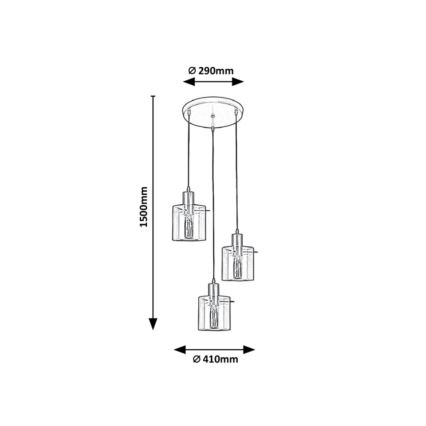 Rabalux - Chandelier on a string 3xE27/40W/230V