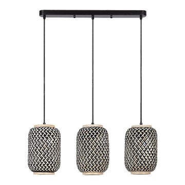 Rabalux - Chandelier on a string 3xE27/40W/230V rattan