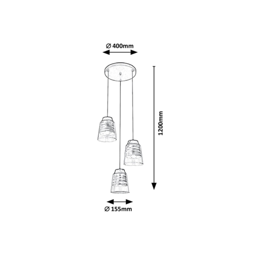 Rabalux - Chandelier on a string 3xE27/60W/230V