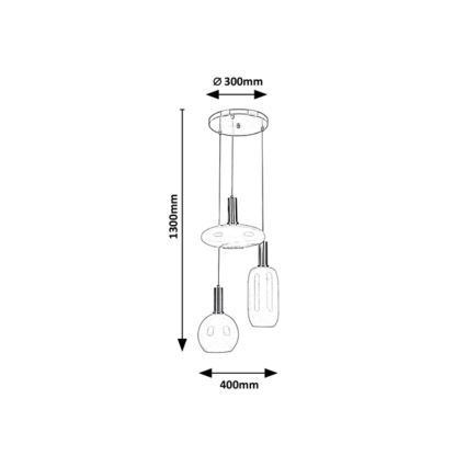 Rabalux - Chandelier on a string 3xE27/60W/230V