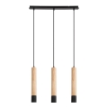 Rabalux - Chandelier on a string 3xGU10/50W/230V beech