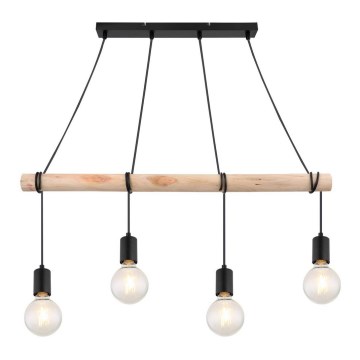 Rabalux - Chandelier on a string 4xE27/40W/230V eucalyptus