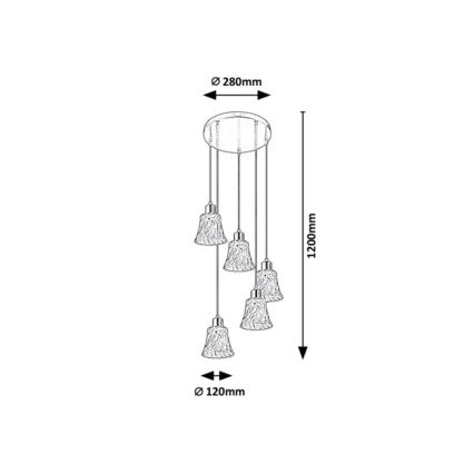 Rabalux - Chandelier on a string 5xE14/40W/230V