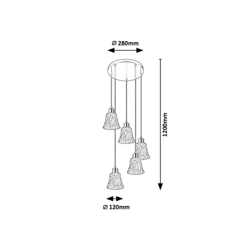 Rabalux - Chandelier on a string 5xE14/40W/230V