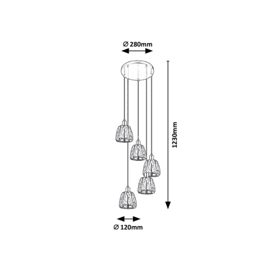 Rabalux - Chandelier on a string 5xE14/40W/230V