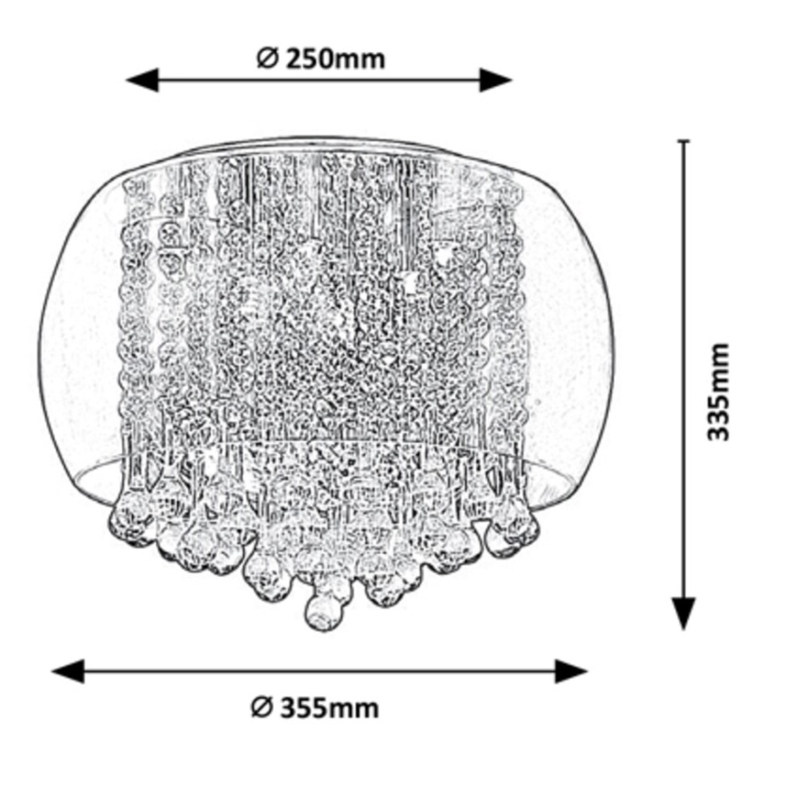 Rabalux - Crystal ceiling light 6xG9/40W/230V Ø 35.5 cm