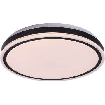 Rabalux - Dimmable LED Ceiling Light LED/20W/230V 3000–6500K Ø 38.5 cm Black + Remote Control