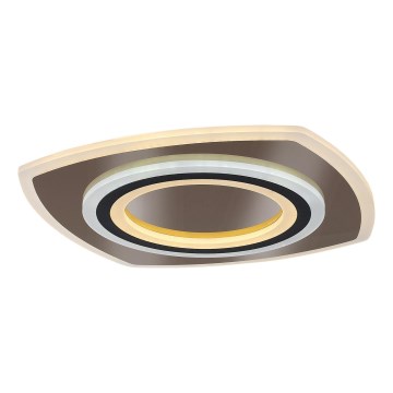 Rabalux - Dimmable LED ceiling light LED/60W/230V 3000/4000/6000K matte chrome/black + remote control 48x48 cm