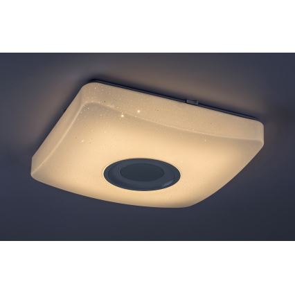 Rabalux - LED RGB Dimmable Ceiling Light with Speaker LED/18W/230V 3000-6000K Bluetooth + Remote Control 36,5x36,5 cm