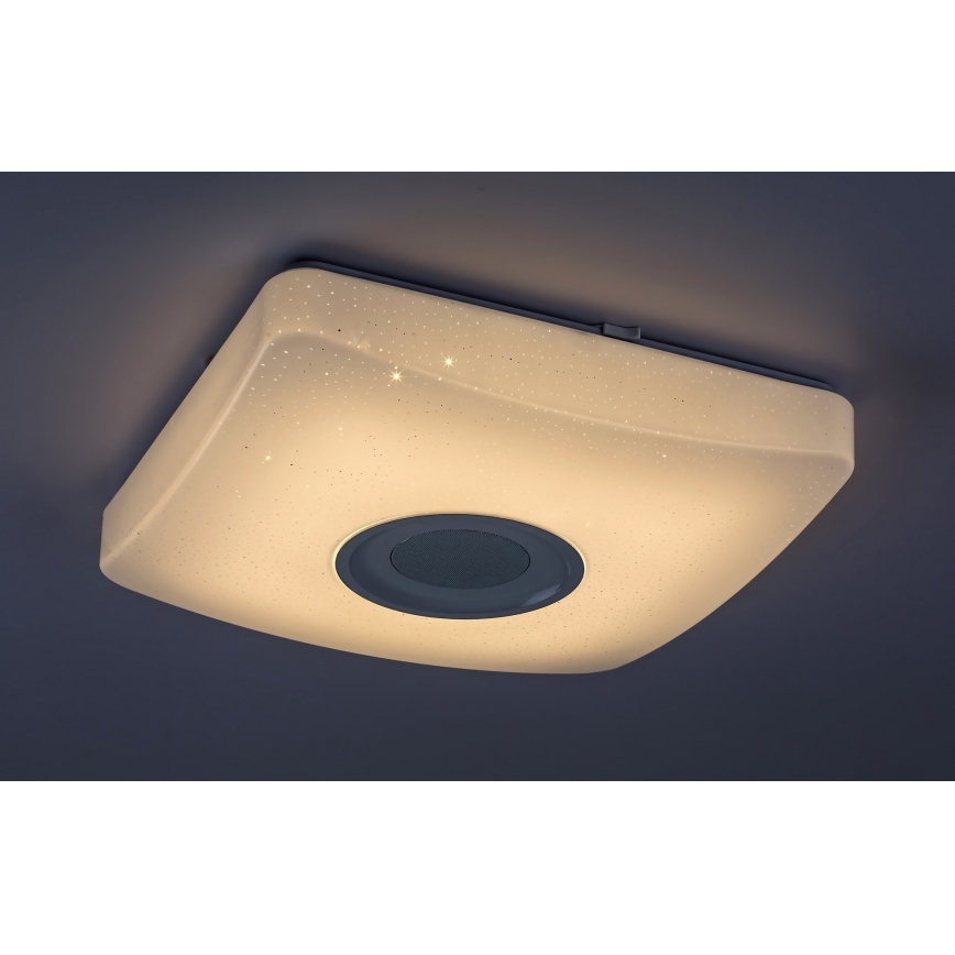 Rabalux - LED RGB Dimmable Ceiling Light with Speaker LED/18W/230V 3000-6000K Bluetooth + Remote Control 36,5x36,5 cm