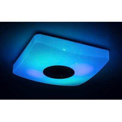 Rabalux - LED RGB Dimmable Ceiling Light with Speaker LED/18W/230V 3000-6000K Bluetooth + Remote Control 36,5x36,5 cm