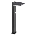 Rabalux - Dimmable LED Solar Outdoor Lamp with Sensor, 4.4 W / 3.7 V, IP54, Anthracite, 2200 mAh