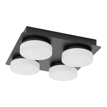 Rabalux - LED Ceiling bathroom light 4xLED/5,2W/230V IP44 black