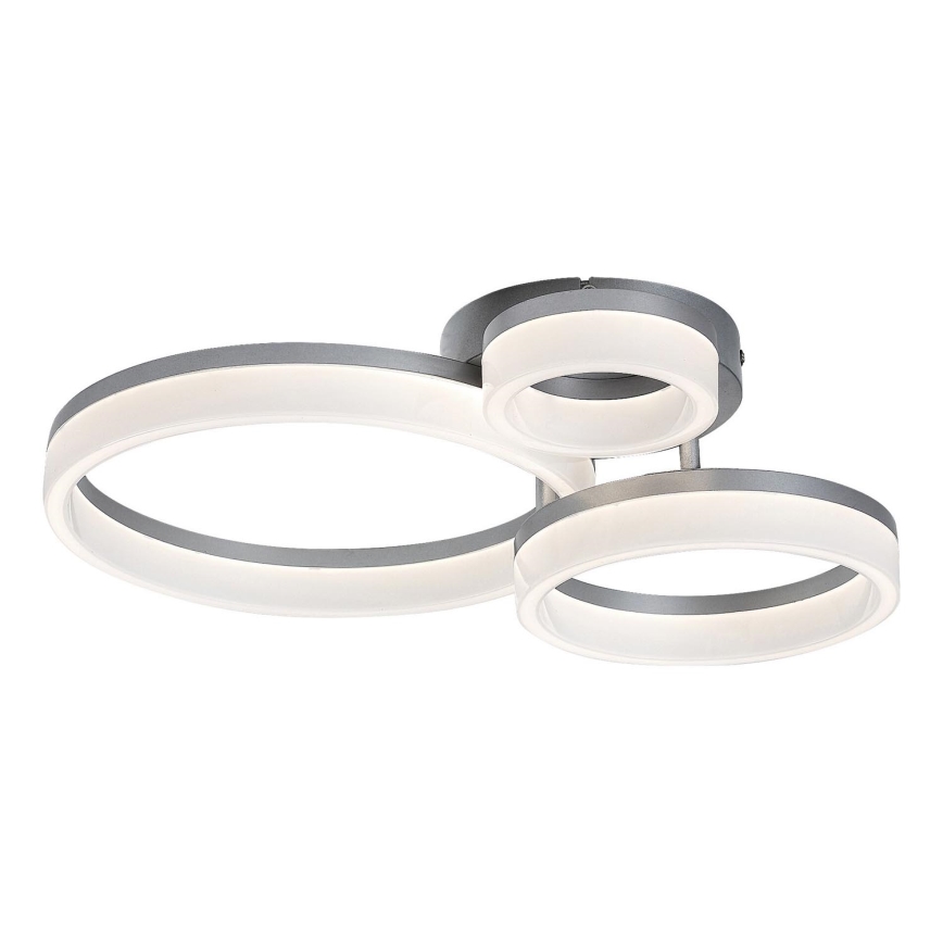 Rabalux - LED Ceiling Light, 24W, 230V, 3000/4000/6500 K, 38 x 51 cm, Matte Chrome