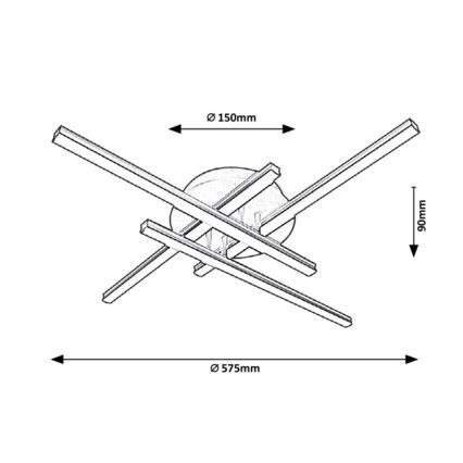 Rabalux - LED Ceiling light 4xLED/25W/230V