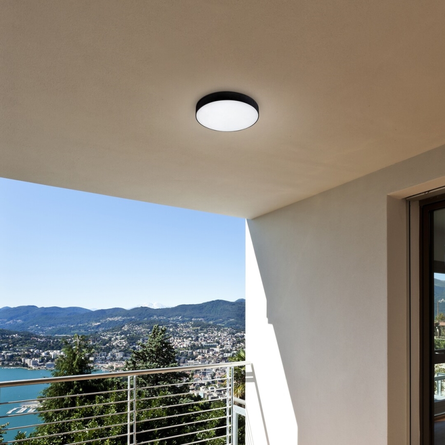 Rabalux - LED Ceiling light LED/18W/230V 3000-6000K IP44 black