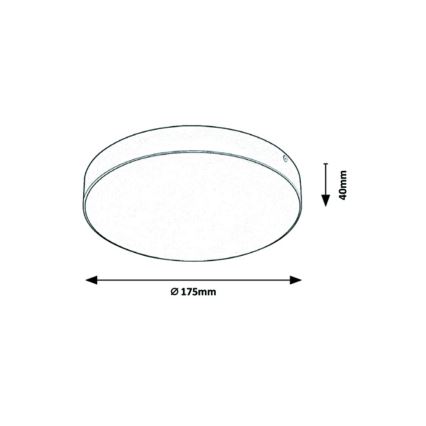Rabalux - LED Ceiling light LED/18W/230V 3000-6000K IP44 black