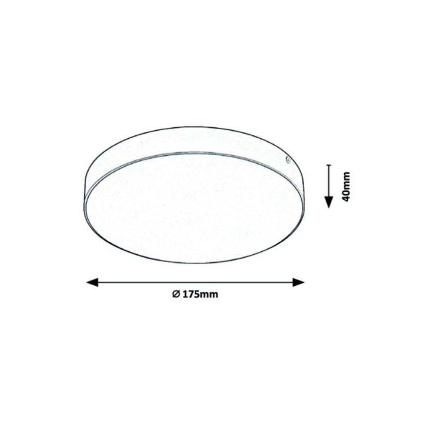 Rabalux - LED Ceiling light LED/18W/230V 3000-6000K IP44 black