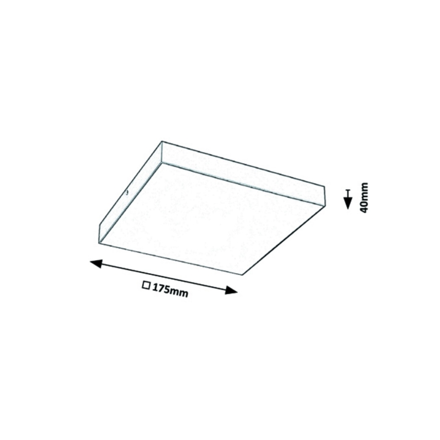 Rabalux – LED Ceiling Light LED/18W/230V 3000–6000K IP44 Black