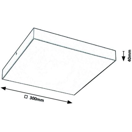 Rabalux - LED Ceiling light LED/24W/230V 3000-6000K IP44 black