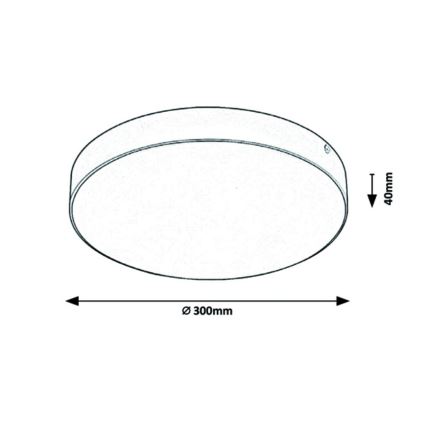 Rabalux - LED Ceiling light LED/24W/230V 3000-6000K IP44 white