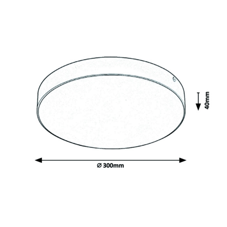 Rabalux - LED Ceiling light LED/24W/230V 3000-6000K IP44 white