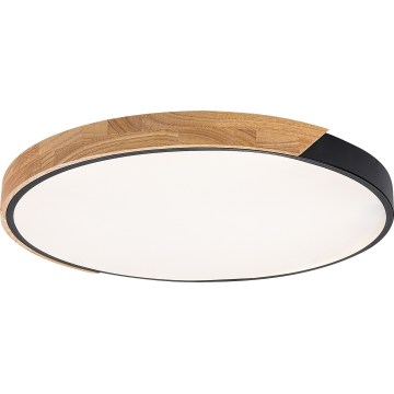 Rabalux - LED Ceiling Light LED/42W/230V 3000/4000/6500K Black/Oak dia. 41 cm