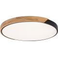 Rabalux - LED ceiling light LED/42W/230V 3000/4000/6500K black/oak Ø 61 cm