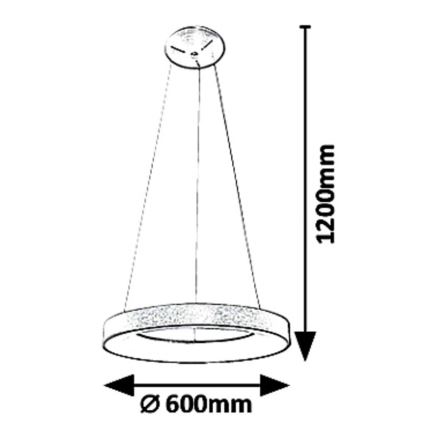 Rabalux - LED Chandelier on a string CARMELLA LED/50W/230V