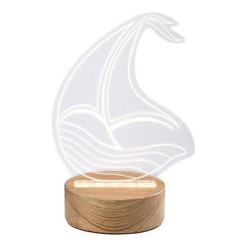 Rabalux - LED Children's table small lamp LED/2W/5V 3000K boat beech