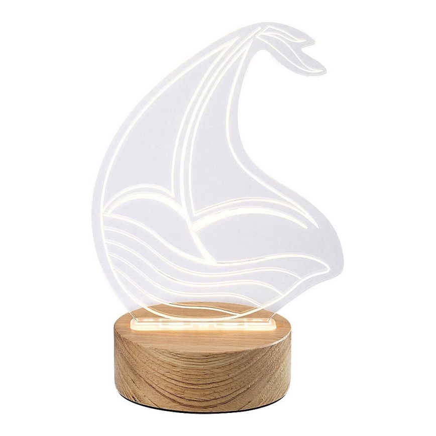 Rabalux - LED Children's table small lamp LED/2W/5V 3000K boat beech