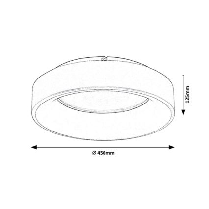 Rabalux - LED Dimmable ceiling light LED/24W/230V round 3000-6000K + remote control