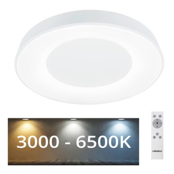 Rabalux - LED Dimmable ceiling light LED/38W/230V 3000-6500K white + remote control