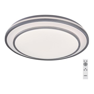 Rabalux - LED Dimmable ceiling light LED/40W/230V 3000-6500K silver + remote control